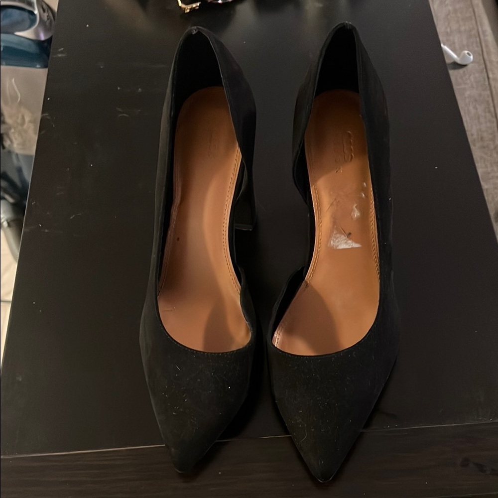 ASOS Black Suede Heels Elegant Minimalist Design
